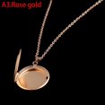 thumbnail image 1 of EIMELI Collier Médaillon Photo en Acier Inoxydable 3 Couleurs Ouvert Colliers Pendentifs Ronds, 1 of 6