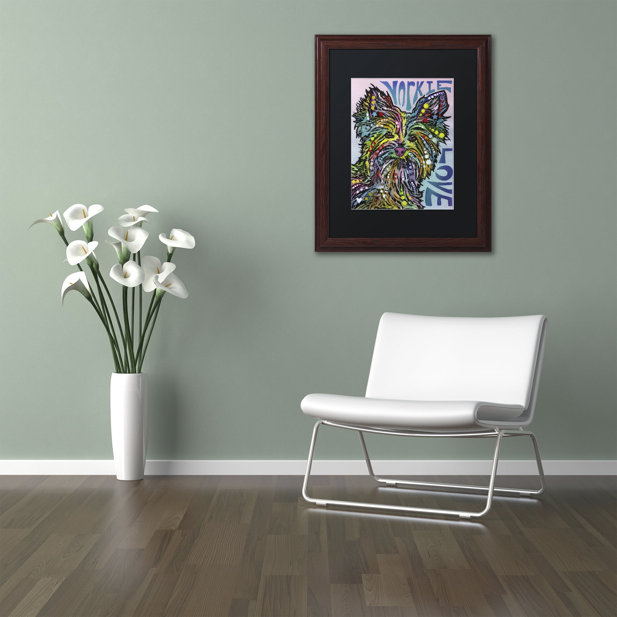 Trademark Fine Art 'Yorkie Luv' Matted Framed Art by Dean Russo
