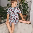 thumbnail image 4 of Cauagu Fleurs et Insectes pour Pyjama à Manches Courtes pour Enfant, Ensemble Estival Court pour Enfants Col Rond Ensemble de Pjs 2 Pcs Parfait pour Petits Garçons Filles-4x-Grand, 4 of 6