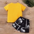 thumbnail image 5 of Otqutp Baby Boys Party Clothing Sets 2pcs Summer Toddler Floral Tree Print Tee and Shorts Set 1 to 6 Years Old for Vacation, 5 of 7