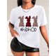 thumbnail image 1 of Camiseta Clásica de Verano para MujerEaster Rabbit Graphic Fashion Sports Tee, Round Neck Workout Short Sleeves Tops, Women's ActivewearFather's Day, Mother's Day, New Year, Spring Festival, Valenti, 1 of 6
