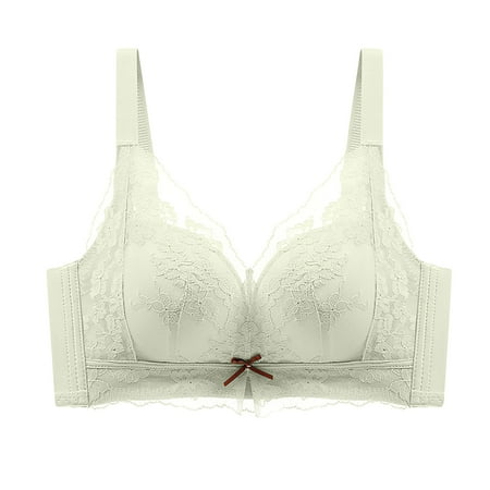Gnurob Womens Lace Bralette  Sexy Lace Bra Push Up Bralettes Plus Size No Underwire Bras Hide Back Fat Underwear Adjustable Straps lingerie for Women Clearance Saving Green Large