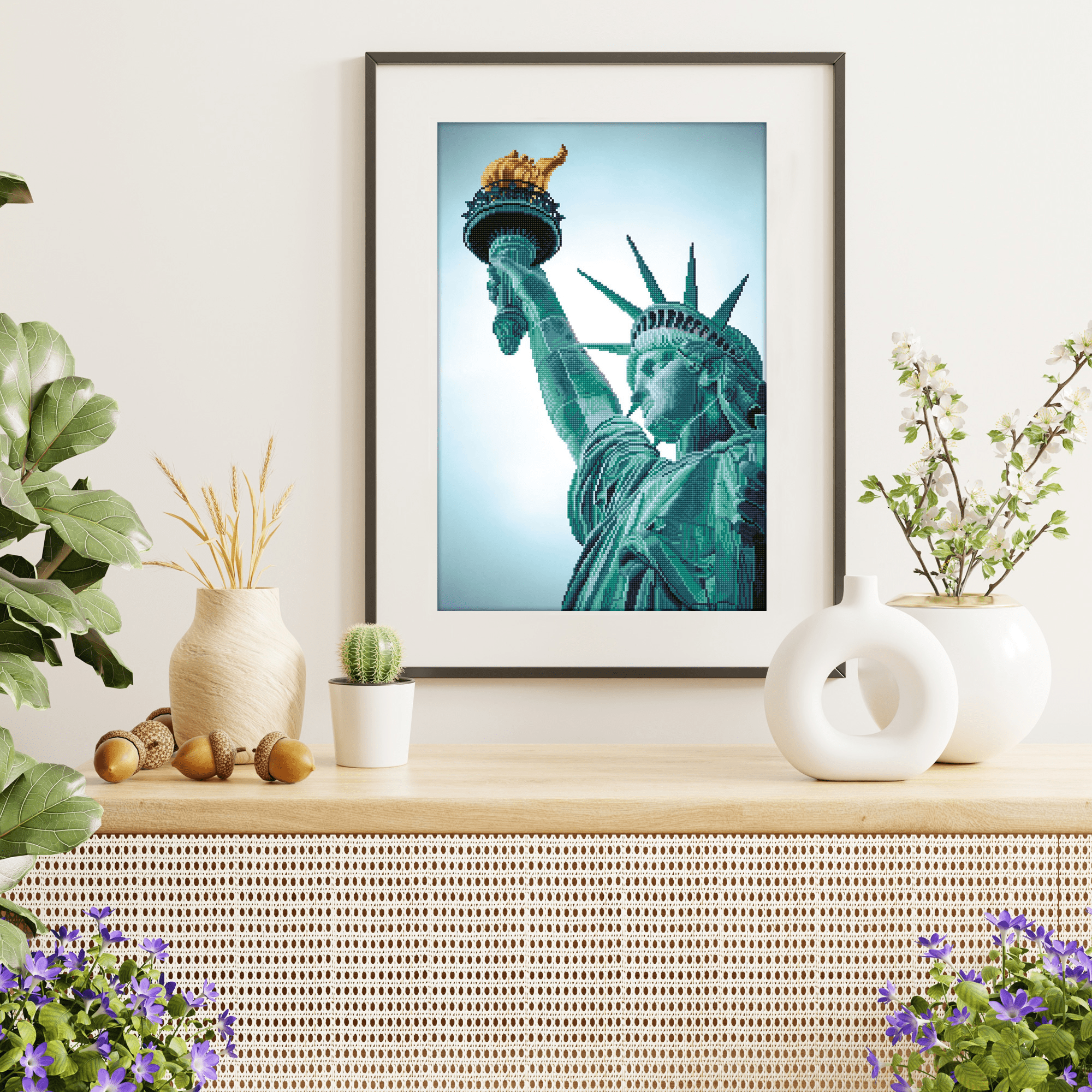 Diamond Dotz Statue of Liberty Diamond Painting Kits for Adults - Diamond Art Kits a Relaxing Creative Craft Kit with Dotz Gems 18x27