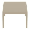 thumbnail image 3 of Luxury Commercial Living 39.5" Taupe Brown Patio Solid Rectangular Lounge Coffee Table, 3 of 6