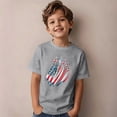 thumbnail image 2 of Byoo Toddler Boy's Short Sleeve T Shirt American Flag Jet Print 4th of July Daily Wear Crewneck Tee Shirt, 2 of 5