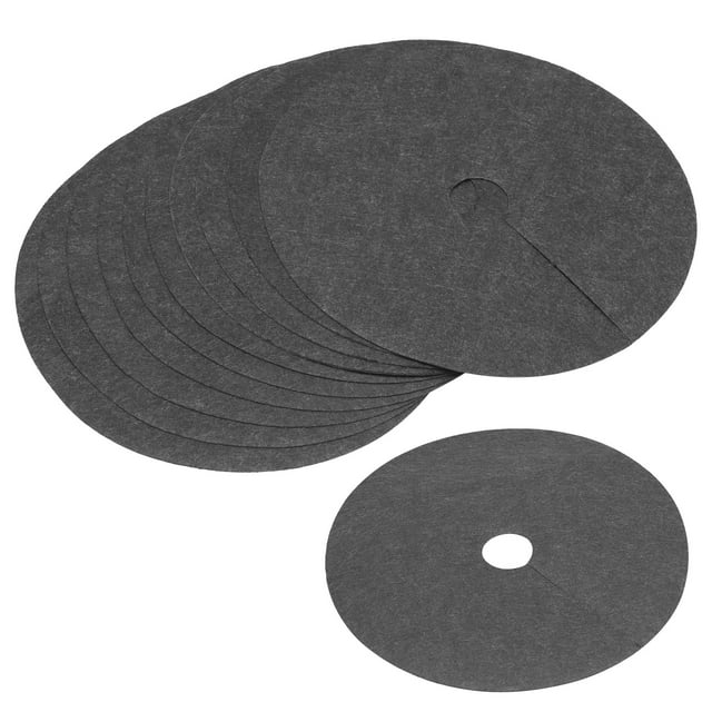 Unique Bargains 32cm Tree Mulch Ring Nonwoven Tree Protector Mat Plant Cover Black 18 Pack