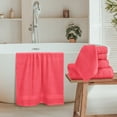 thumbnail image 3 of BELIZZI HOME 8 Piece Towel Set 100% Ring Spun Cotton, 2 Bath Towels 27x54, 2 Hand Towels 16x28 and 4 Washcloths 13x13 - Ultra Soft Highly Absorbent Machine Washable Hotel Spa Quality - Coral Orange, 3 of 7