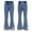 A Blue, variant on renvena Kids Girls Fashion Ripped Flared Denim Pants Zip Clouse Casual Hem Bell-Bottoms Jeans 6-14 Blue 10