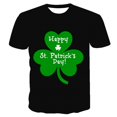 thumbnail image 4 of Chemises à Manches Courtes pour Hommes T-Shirt Décontracté à Manches Courtes Imprimé Jour de la Saint-Patrick Col Rond Chandail Blouse, 4 of 8
