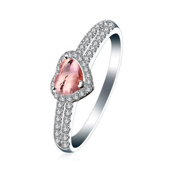Affordable 1.50 Carat Morganite and Diamond Engagement Ring in 14k White Gold affordable morganite and diamond engagement ring