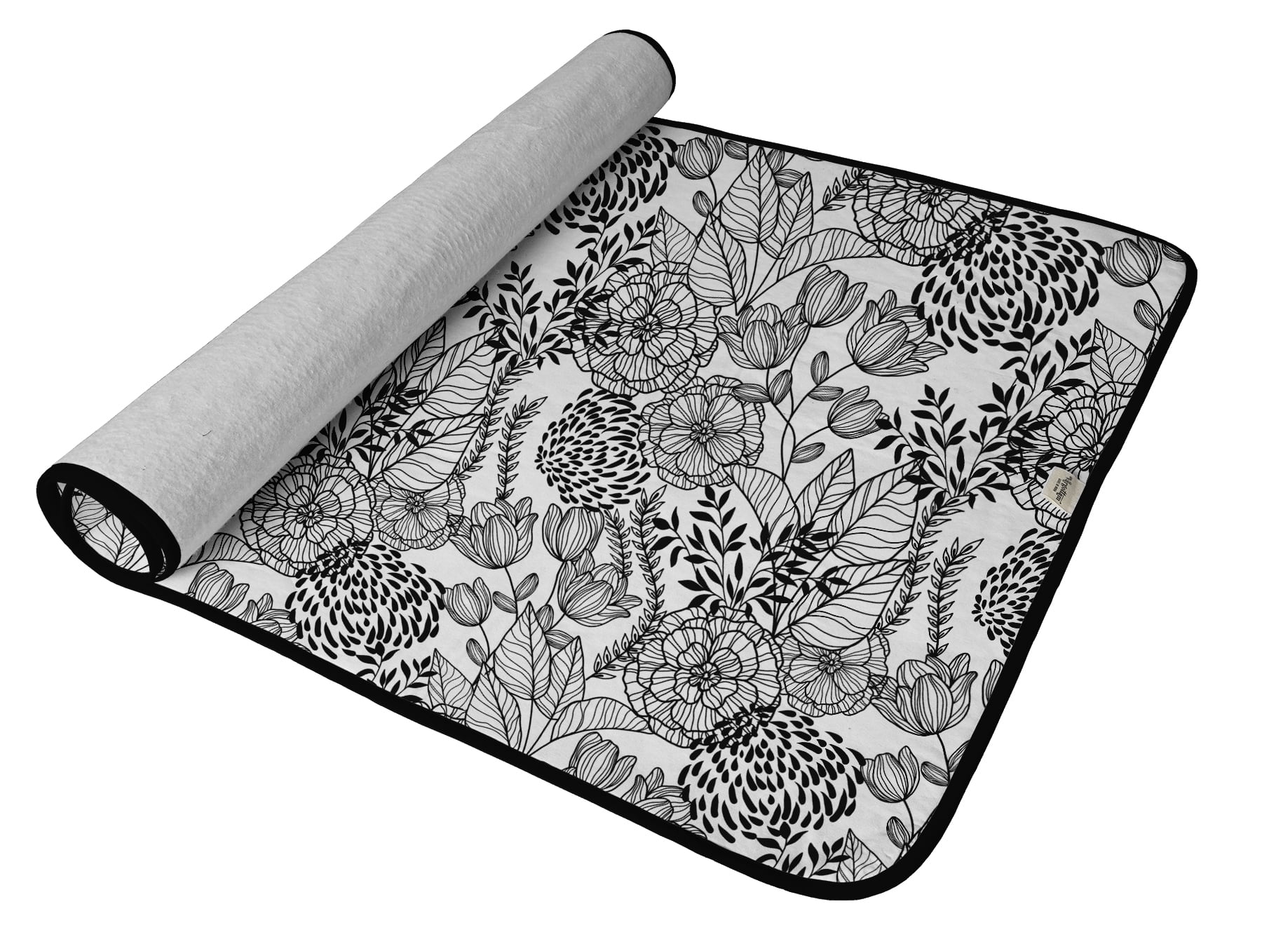 Vargottam Portable Ironing Mat - 28"x48" Foldable Cotton Ironing Pad with Silicone Rest & Magnetic Corners - Travel-Friendly, Space-Saving Iron Board Alternative for Small Homes, Dorms, RVs - Floral