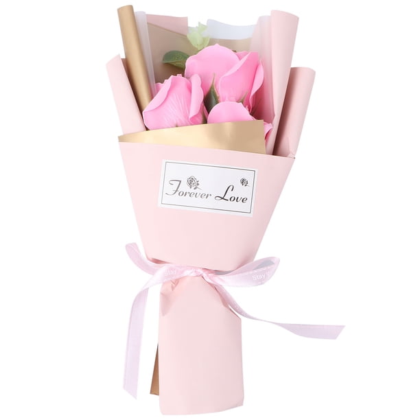 EeaseMX 1 juego de ramo de rosas artificiales de jabón, caja de regalo, rosa de simulación, regalo de San Valentín