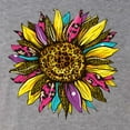 thumbnail image 2 of Sunflower Animal Print Fashion Tri-Blend Racerback Tank Top, Premium Heather, Large, 2 of 5