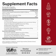 Snap Supplements Testosterone Support with Tongkat Ali and D-Aspartic Acid, 60 Capsules, Adult Dietary Supplement, Easy-to-Use Capsule Format, For supports male vitality, energy and stamina