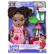 Baby Alive Bubbly Tea Party Berry Boo, Black Hair Baby Doll for Girls & Boys 3 and up