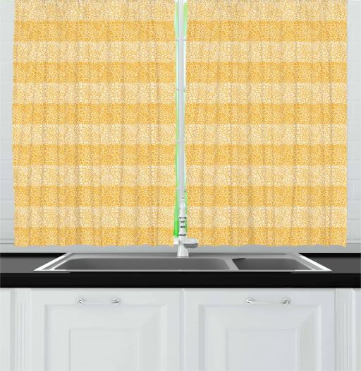 Orange And White Curtains 2 Panels Set Abstract Giraffe Skin