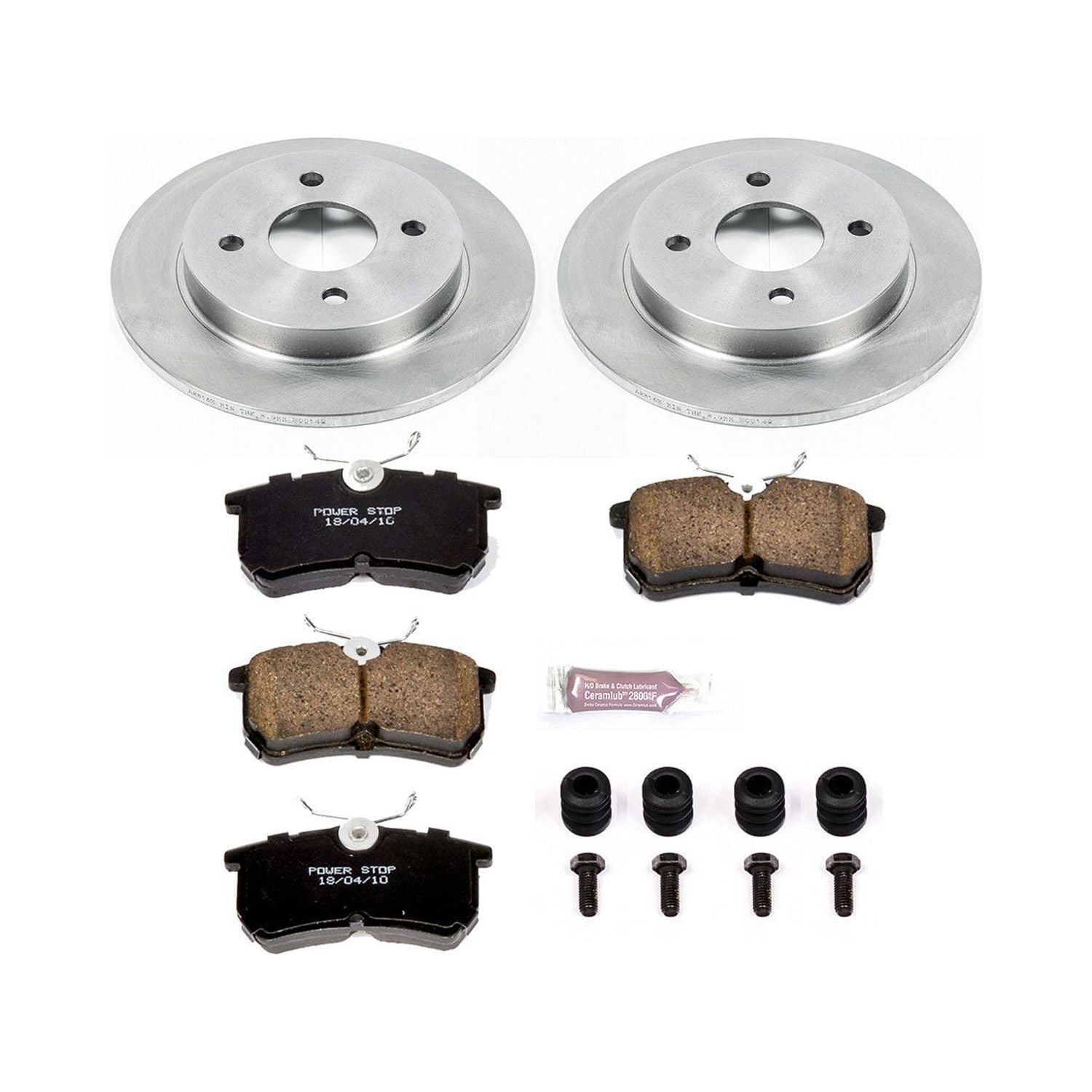 Power Stop Rear Stock Replacement Brake Pad and Rotor Kit KOE1363