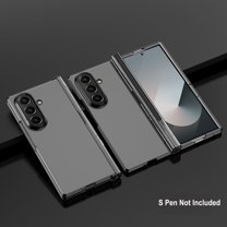 Dteck for Samsung Galaxy Z Fold 7 Case with S Pen Holder, Shockproof Full Hinge Protection Hard Cover with Front Screen Protector for Samsung Galaxy Z Fold7 5G 2025,Clear