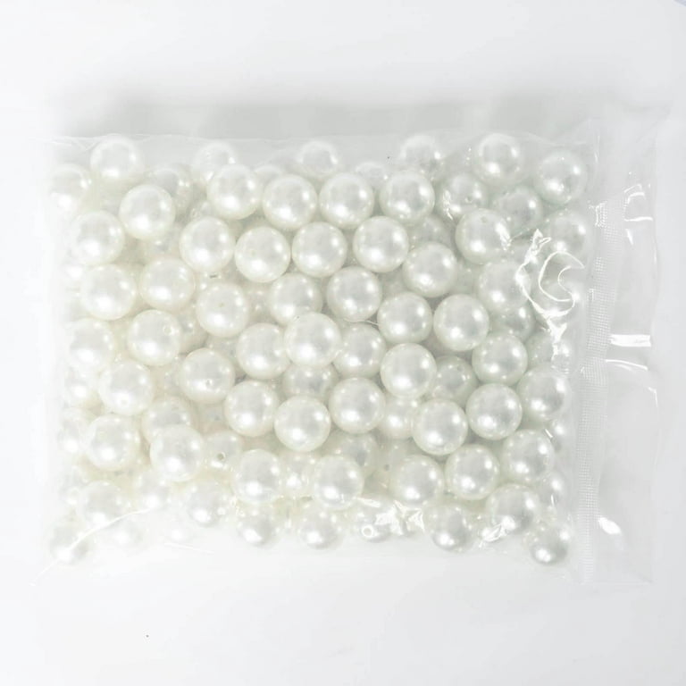 BalsaCircle 0.78 Faux Pearls Loose Beads Ivory