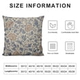 thumbnail image 5 of Orinice Vintage Floral Pillow Covers  Antique Flower Block Print Throw Pillow Covers Brown Neutral Traditional Square Cushion Case Decoration for Couch Home Decor 24x24in, 5 of 5