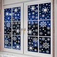 thumbnail image 5 of Vacemry Under $5 Christmas Window Clings, 480PC Snowflake Static Sticker Decals, Removable Glass Door Decorations, Seasonal Winter Frosted Window Art, 5 of 8