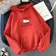 thumbnail image 3 of Sudadera con capucha de manga larga para mujer, ropa de calle divertida, no soy mujer, Kpop, Harajuku, gráfico de gato de dibujos animados, letras perezosas, 3 of 5