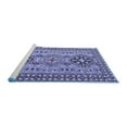 thumbnail image 2 of Ahgly Company Machine Washable Indoor Square Persian Blue Traditional Area Rugs, 4' Square, 2 of 4