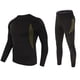 thumbnail image 1 of Sonducket Conjunto de pantalones y camisas térmicas de viaje para hombre y mujer, ropa interior transpirable de manga larga de poliéster para correr, conjuntos de ropa Negro L Sonducket AP012817-03, 1 of 6
