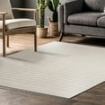 thumbnail image 3 of Signature Home Collection 2.5' x 10' Striped-Style Rectangular Area Throw Rug Runner - Gray, 3 of 6