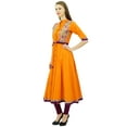 thumbnail image 5 of Bimba Women Anarkali Kurti Long Flared Tunic Cotton Kurta Indian Ethnic Blouse, 5 of 9