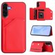 thumbnail image 4 of For Samsung Galaxy A36 5G Case Card Holder Kickstand Skin-Touch Phone Cover with Wrist Strap - Green, 4 of 5