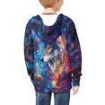 thumbnail image 4 of chaqlin Wolf Hoodies for Boys Girls 6-7 Trendy Y2K Zip Up Hooded Sweatshirts Galaxy Long Sleeve Hoodie Jacket Casual Drop Shoulder Cardigan with Pockets, 4 of 7