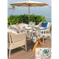thumbnail image 6 of 60x84 Inch Outdoor Tablecloth with Umbrella Hole Zipper Rectangle Vintage Teal Floral Rectangular Tablecloths Outside Waterproof Retro Flowers Butterfly Patio Table Cloth Cover for Picnic Party, 6 of 8