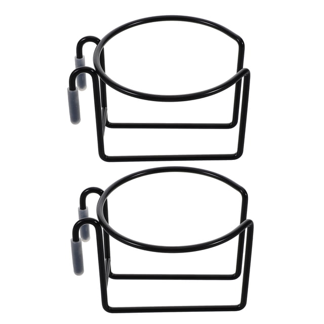 BESTYASH 2 Pcs Support de Tasse à Café en Métal pour Panier d'Achats Universel à Clipser, Anti-Déversement