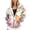 Multicolour, variant on Zip Up Hoodie with Dachshund Dog Print, Women's Graphic Fleece Sweatshirt, Casual Loose Fit Jacket for Dog Lovers