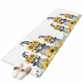 thumbnail image 6 of Sunflower Gnomes Kitchen Runner Rug 2x6 Washable Runners for Hallway Non Slip Spring Eucalyptus Floral Watercolor Large Area Rug Indoor Floor Carpet for Bathroom Laundry Entryway Bedroom Living Room, 6 of 8