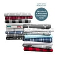 thumbnail image 7 of Bare Home Luxury 100% Cotton Flannel Queen Sheet Set, Deep Pocket, 4-Piece, Checkered Plaid - Light Gray, 7 of 7