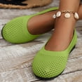 thumbnail image 2 of Mesh Flats for Women Hollow Breathable Slip On shoes casual Comfortable Round Toe Walking Shoes with Arch Support Insole for Work, 2 of 4
