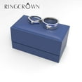 thumbnail image 5 of 2pc Couples Wedding Ring Sets His And Hers Women Sterling Silve Round Moissanite and men Wedding Bands Together With The Ring Box, 5 of 8