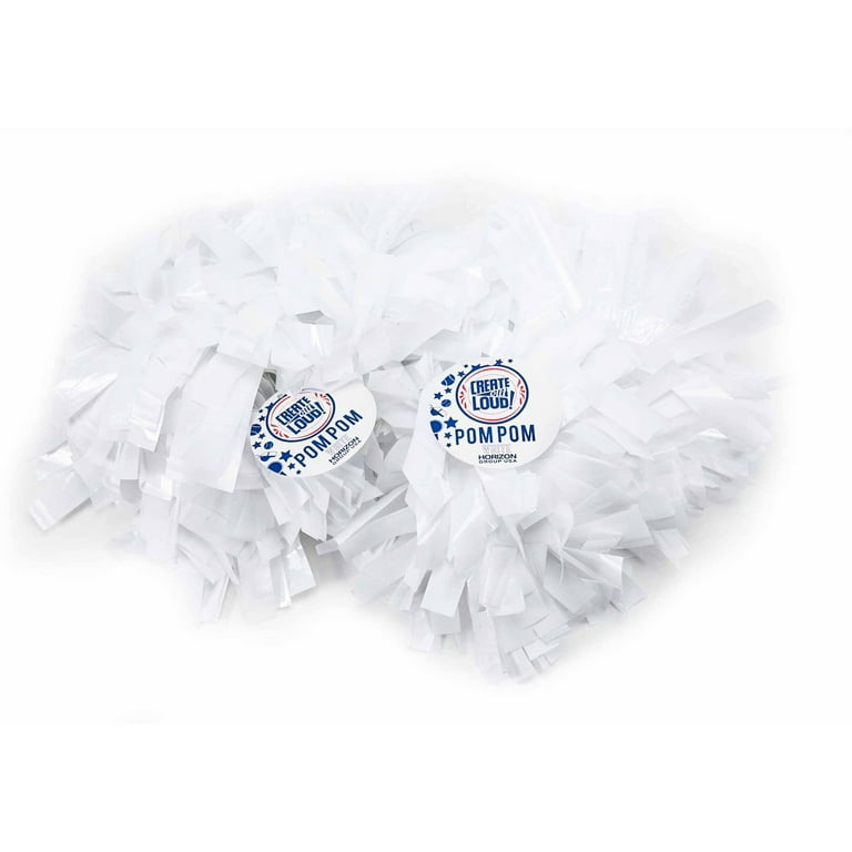 Create Out Loud White Pom Poms, 2 Pieces 
