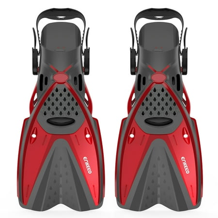 Cognac Fins - Enkeeo Snorkel Fins Short Blade Swimming Train Foot Filppers for Children and Adults