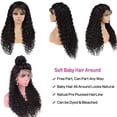 thumbnail image 3 of HAOFAN 13x6 HD Lace Front Wigs Human Hair Wigs For Black Women Water Wave Glueless Transparent Lace Brazilian Human Hair Pre Plucked Natural Color 150% Density 26 inch, 3 of 7