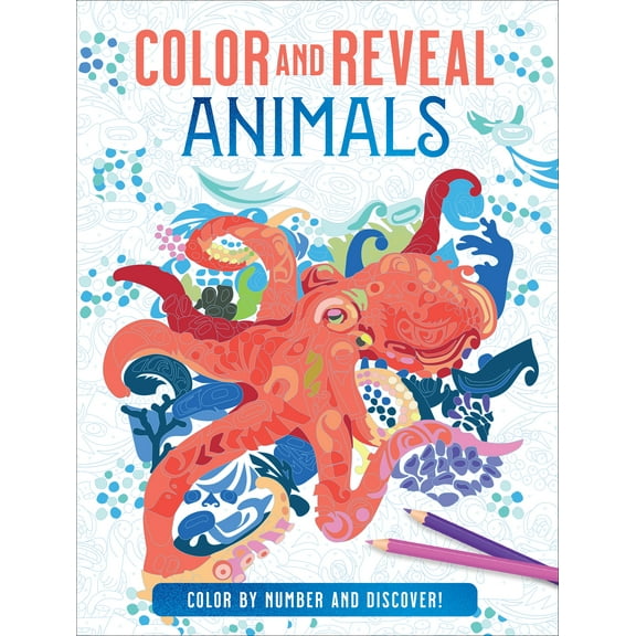 EDITORS OF THUNDER BAY PR: Color and Reveal: Animals, 96 pages (Paperback)