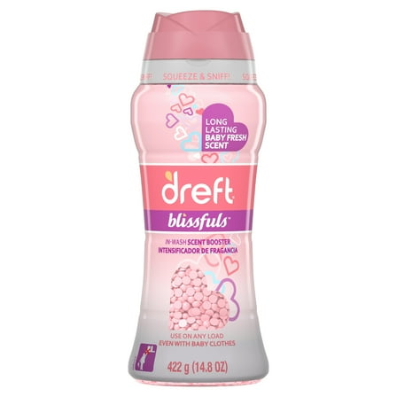 Dreft Blissfuls In-Wash Scent Booster Beads, Baby Fresh, 14.8 oz
