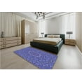thumbnail image 4 of Ahgly Company Indoor Square Patterned Light Slate Blue Area Rugs, 5' Square, 4 of 6