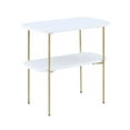 thumbnail image 3 of Convenience Concepts Lunar Chairside End Table with Shelf, White/Gold, 3 of 5