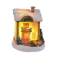 thumbnail image 4 of Casa de pueblo de nieve navideña LED regalo de Navidad decoración de escritorio de resina para Estilo E, 4 of 9