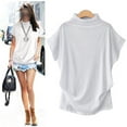 thumbnail image 5 of WCJM Women’S T Shirt Dress Cotton Summer Dresses 2025 Casual Loose Women's Short Sleeve T-Shirt Women's Summer Solid Color High Neck Loose Casual Short Sleeved T Shirt Top, 5 of 5