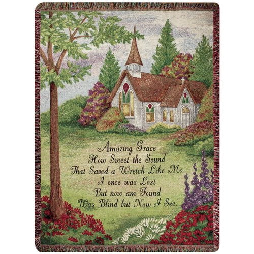 Manual Woodworkers & Weavers Amazing Grace Tapestry Cotton Throw