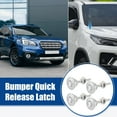 thumbnail image 2 of Unique Bargains Silver Tone Bumper Quick Release Lock Latch Aluminum Alloy Hood Pin Lock Push Button Bonnet - Pack of 4, 2 of 6